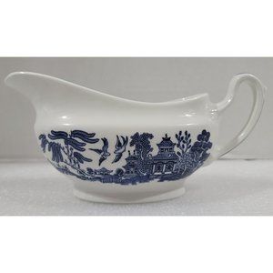 Churchill Blue Willow Gravy Boat, Made in England